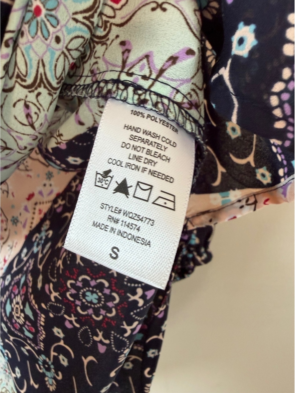 Pleione Women's Patchwork Print 3/4 Sleeve Blouse, Size Small - Picture 5 of 6